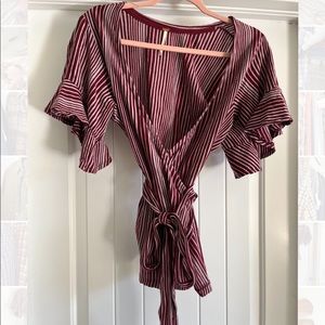 Free People Wrap Around Blouse
